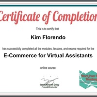 E-commerce Virtual Assistant Certificate