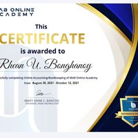 Bookkeeping Certificate 