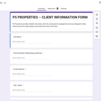 Google form for a company