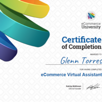 eCommerce Virtual Assistant Certificate of Completion