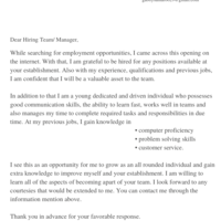 Cover letter 