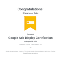 Google Ads Display Certification