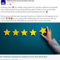 Social media post for the AXA insurance company.