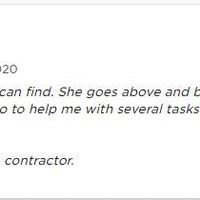 My client's feedback in Upwork