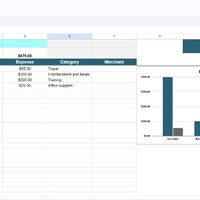 Monthly expense tracker showing budget vs. actual spend