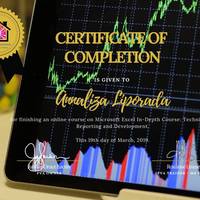 MS Excel In-depth Course Certificate