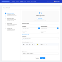 Contract management app screen 1