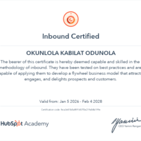 Inbound Certificate