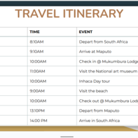 Travel Itinerary