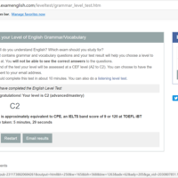  Level of English Grammar/Vocabulary C2