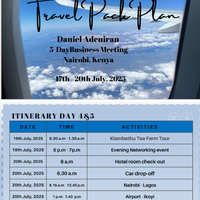 Travel plan itinerary delivered 72 hours early