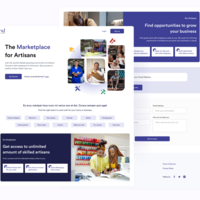 Workfynder landing page and web app 