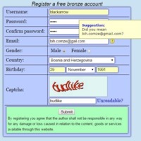 Custom registration form