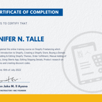Shopify Certificate