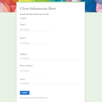 Sample Work - Google Form 