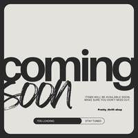 Teaser design for an upcoming thrift shop