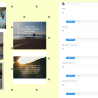 Scheduled post on social media account