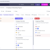 Organizing and Assigning project on clickUp