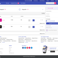 Cart page with amount summery