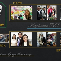 PVC and WOODEN KEYCHAIN