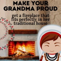 Instagram story for a fireplace company traditional style