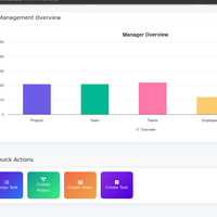 manager panel for projectmanagement ystem