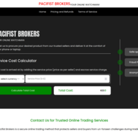 Pacifist Brokers Desktop Landing Page