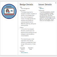 Email Management Credly Badge