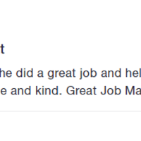 Feedback from a customer I assisted