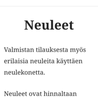 A picture of my website i built www.ompelupalvelu.net