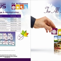 Two fold brochure for a medicine company