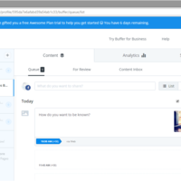 Social Media Post in Buffer