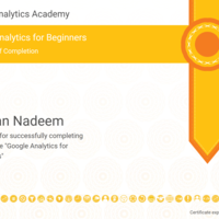 My Google analytics certificate