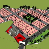 Colony or plot top view without rendering