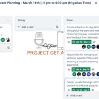 Virtual Session event on Trello