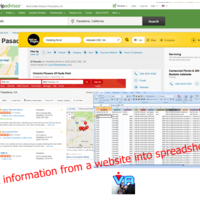 Collect information from a web into a spreadsheet