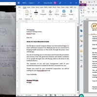 Picture to word typing with letterhead