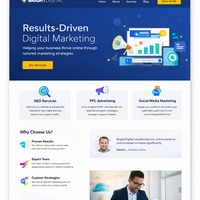 Bright digital agency website 