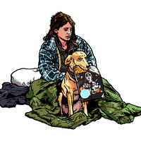 Homeless, part of a series of digital illustrations