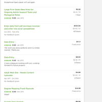 Some of Upwork Jobs completed