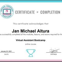 VA Bootcamp Certificate