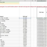 MS Excel Vlookup