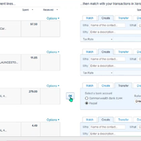 Matching transactions in Xero feed