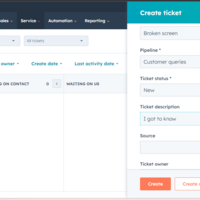 Working on Ticket on Hubspot