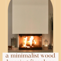 Instagram story for a fireplace company minimalist style