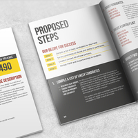 Business proposal design (page sample).