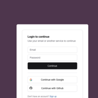 SignIn or, Signup page using Convex auth