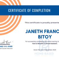 Home-ased Connect Certificate