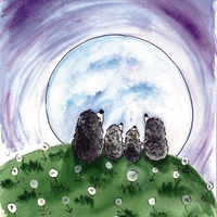 Children book illustration, watercolor