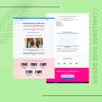 Kajabi 5 days Challenge pages for a Selfcare Queen/Coach